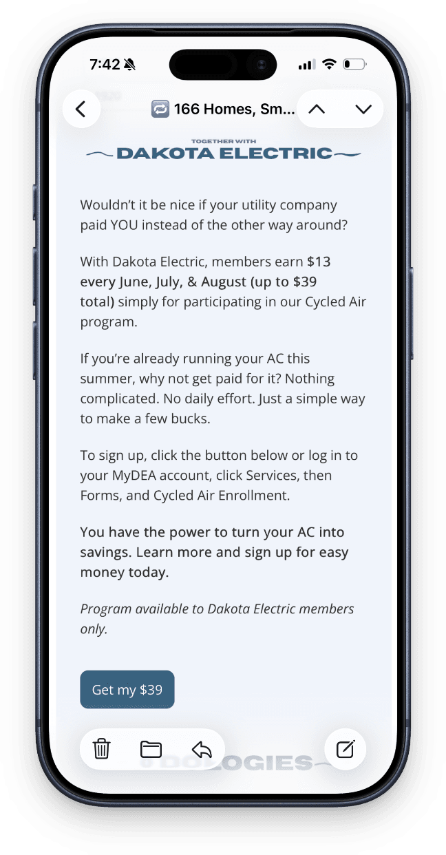 Newsletter sponsorship example — Together With Dakota Electric